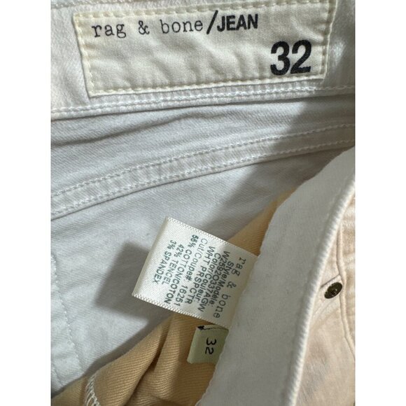 Rag & Bone White Dre Capri Distressed Jeans Size 32 - Picture 3 of 5